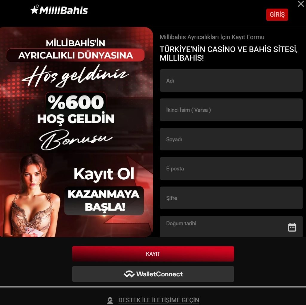 millibahis üyelik formu